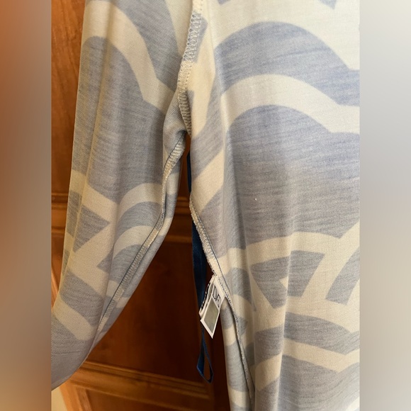 Diane Von Furstenberg Dress Reina Sky Blue White Print Size 10 - Picture 12 of 16